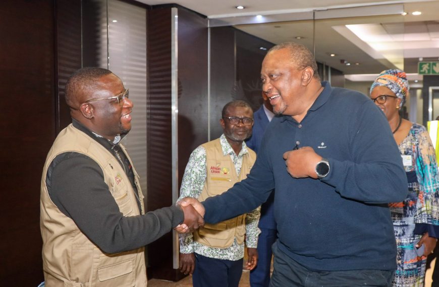 Former President Uhuru Kenyatta lands in South Africa ahead of elections