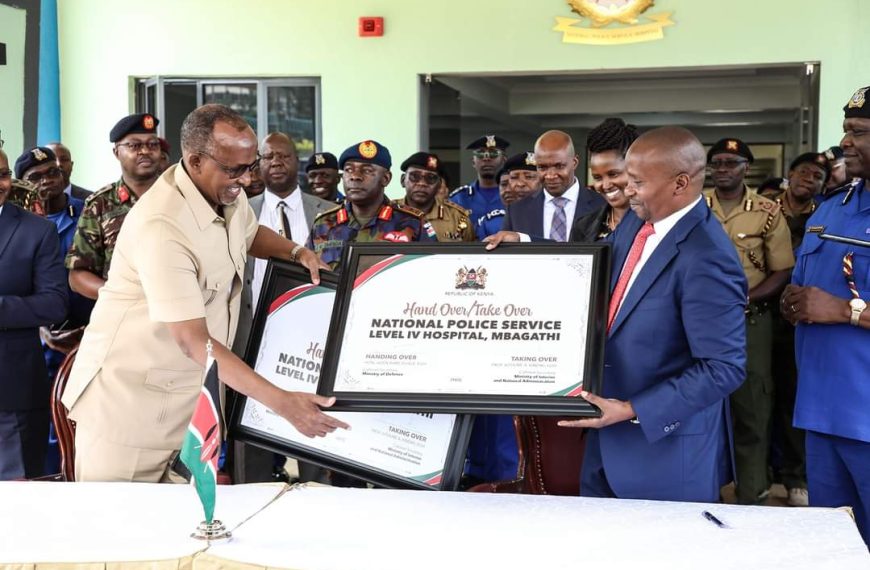 KDF hands over Wanini Kireri Level IV hospital to Correctional Department
