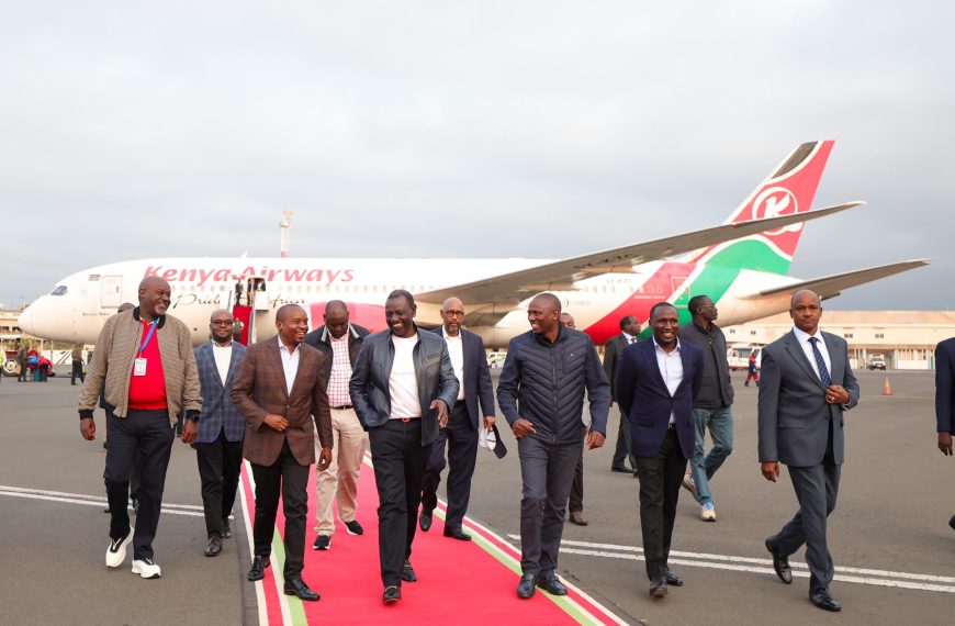 President Ruto arrives back in Kenya after visiting Italy, Switzerland