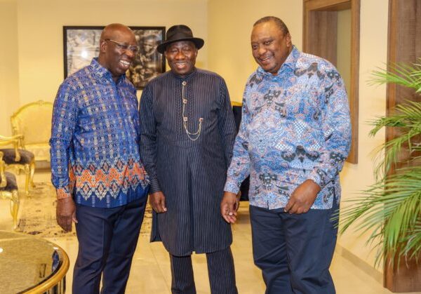 Uhuru in Nigeria for Goodluck Jonathan Foundation Democracy Dialogue » Capital News