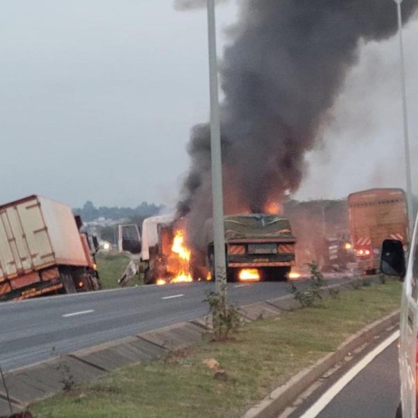 Two Drivers Dead After Lorries Collide and Burst Into Flames on Southern Bypass » Capital News