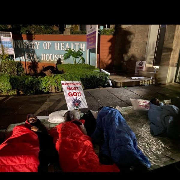 Medics stage night vigil outside Afya House over intern posting delays