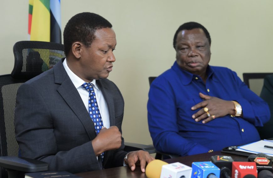 CS Mutua, Atwoli meet to foster dialogue, harmony in labour sector
