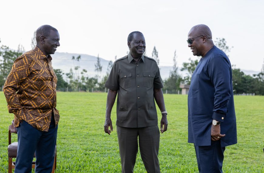 Ruto hosts Ghana’s Mahama, Ex-PM Raila Odinga