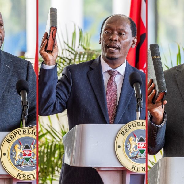 Kagwe, Kabogo, Kinyanjui sworn in as CSs; Ruto confident in their abilities