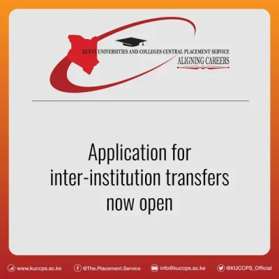 Transfer Window Open for KUCCPS Students